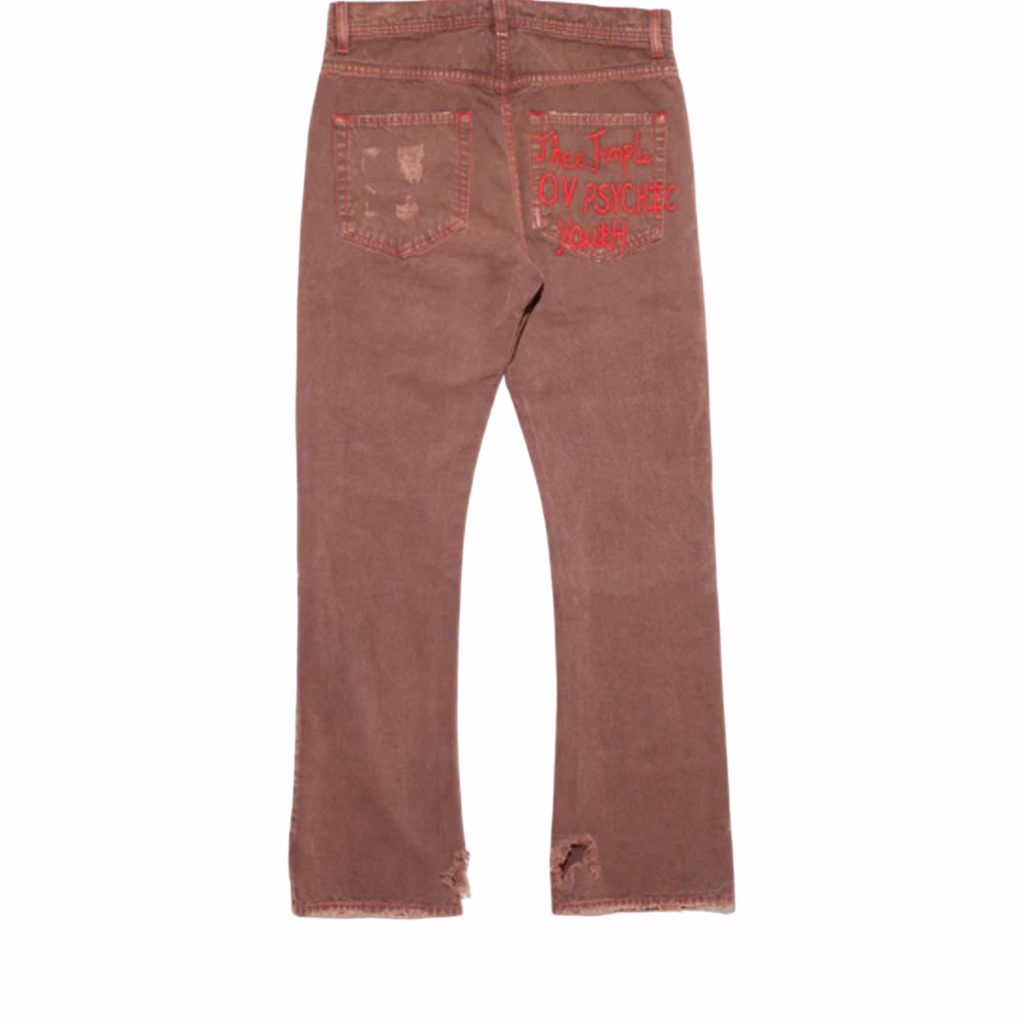 Enfants Riches Déprimés Psycik Flared Jeans Brown/Red