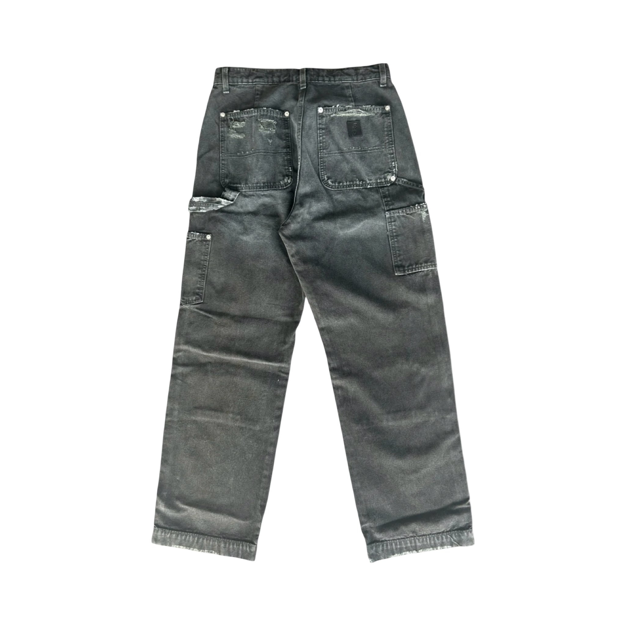Enfants Riches Déprimés Double Knee Thrashed  Carpenter Pants Black