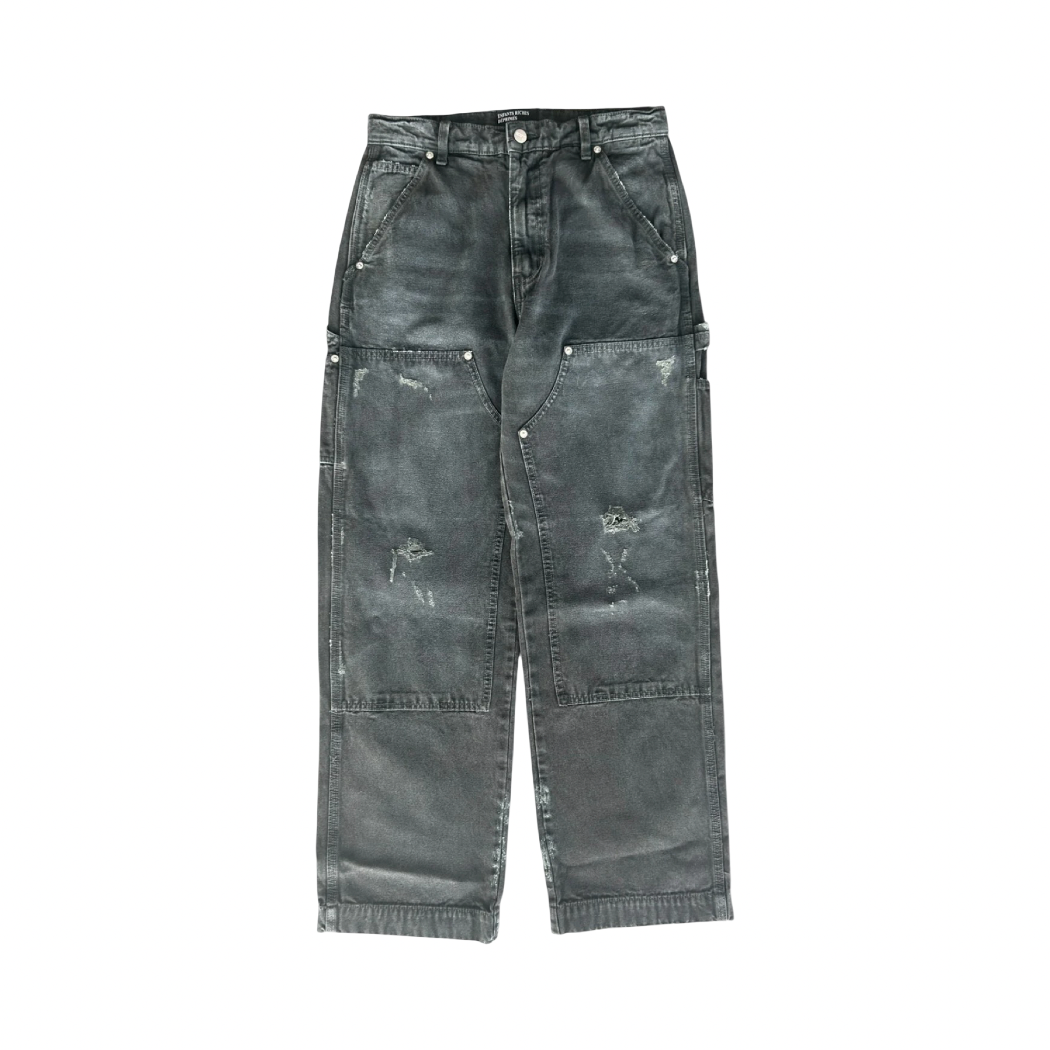 Enfants Riches Déprimés Double Knee Thrashed  Carpenter Pants Black