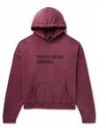 Enfants Riches Déprimés  Distressed Classic Logo Hoodie Burgandy