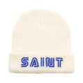 Saint Michael Logo Embroidered Beanie Cream