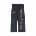 *Better With Age Painter's Hand-Beaded Double Wide Trouser Black