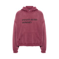 Enfants Riches Déprimés Burgundy Thrashed Logo Hoodie