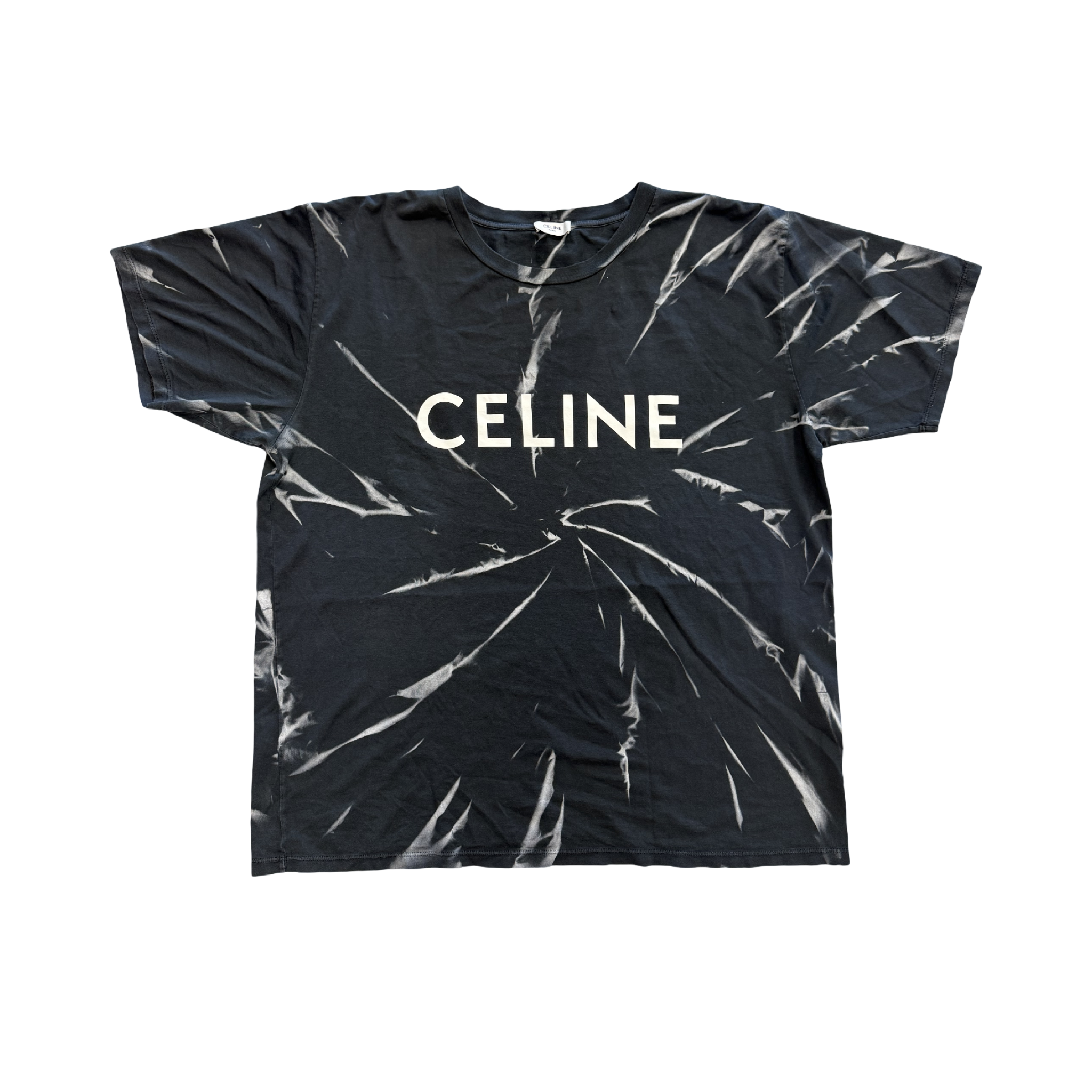 Celine Flip Tie Dye Tee Grey