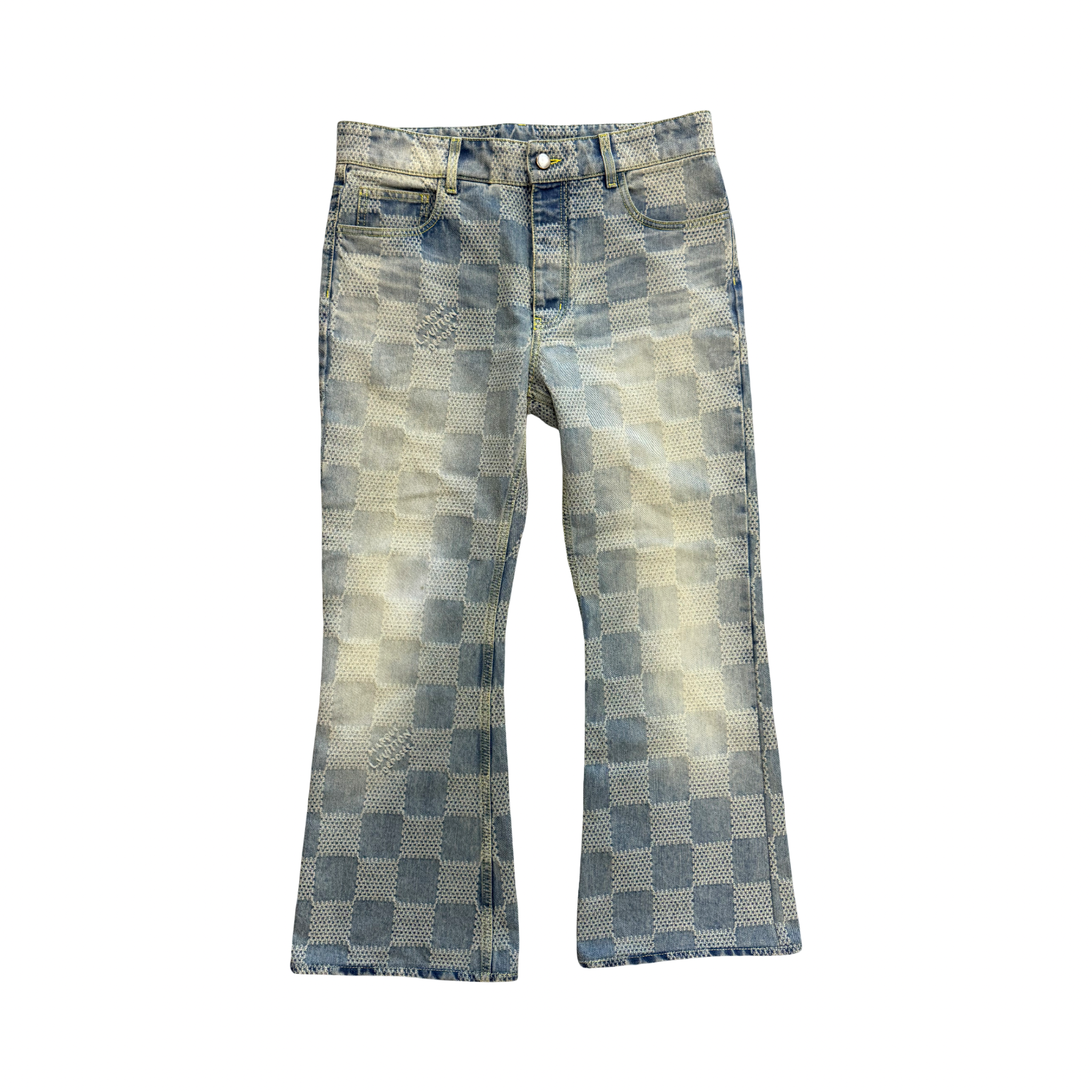 Louis Vuitton Damier Denim Skate Flare Pants
