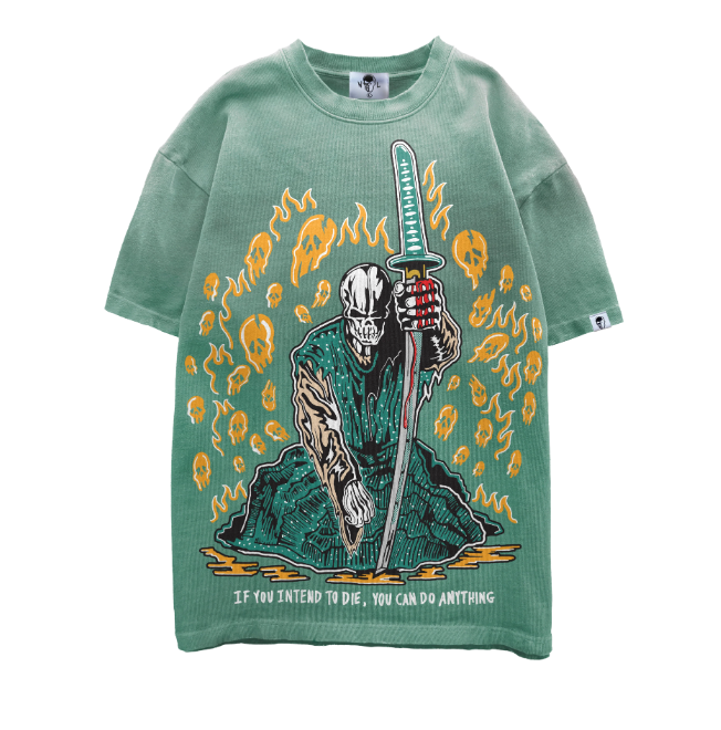 Warren Lotas Orange Skulls Tee