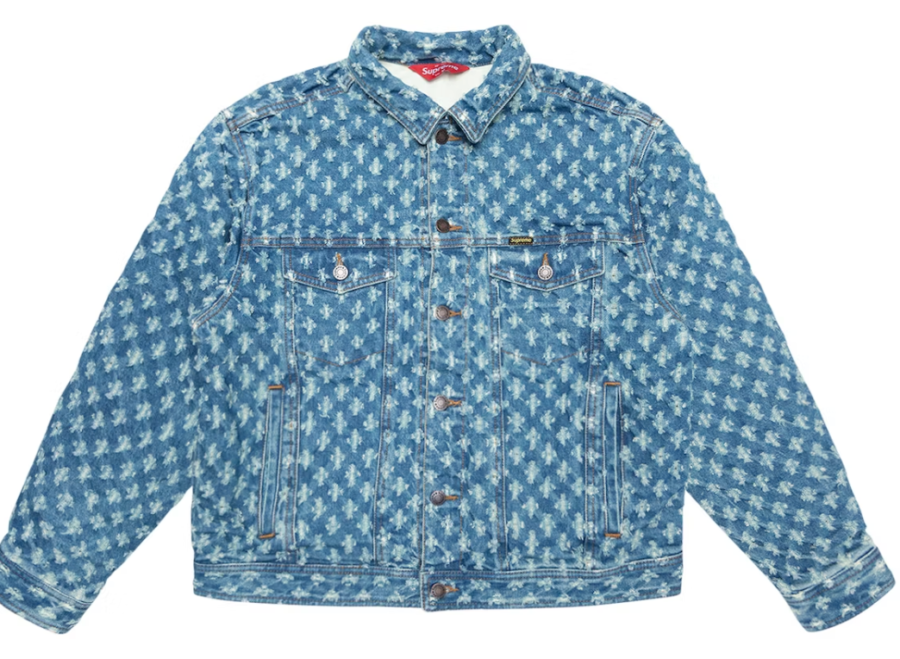 Supreme Hole Punch Denim Trucker Jacket Blue Luxemia Shoes Store
