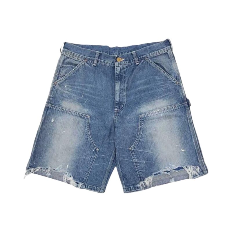Saint Michael Double Knee Carpenter Shorts Blue